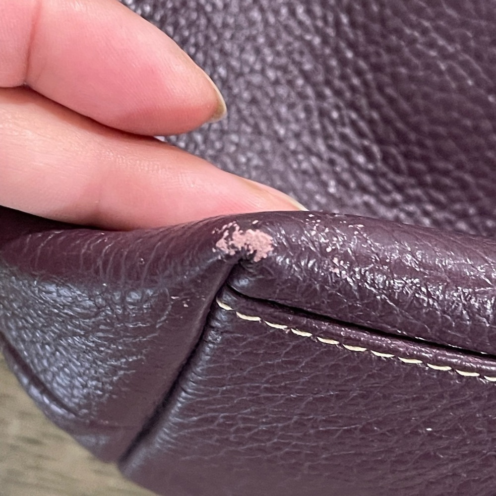 Dooney & Bourke Pebble Grain Logo Lock Shoulder Bag Bordeaux - Picture 8 of 16
